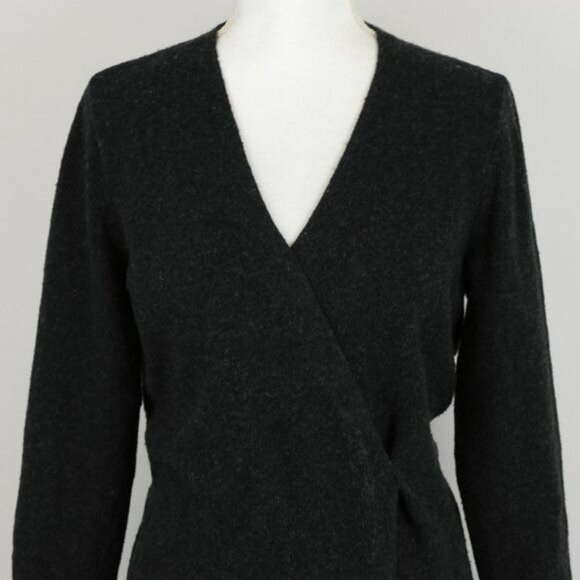 Patagonia Women's XS Gray Cotton Blend Wrap V-Neck Tunic Length Sweater - Picture 2 of 8